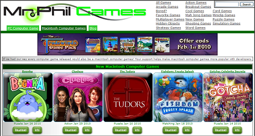 Shoppe Screenshot of Mr. Phil Games Shoppe